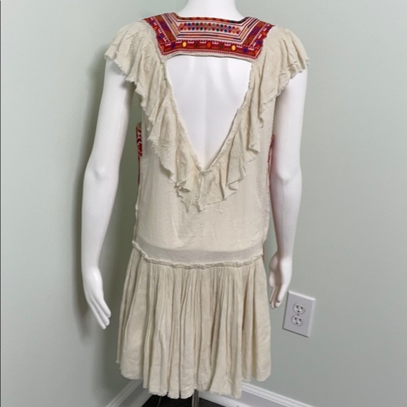 Free People Embroidered Glow White Sand Dress - Picture 9 of 10